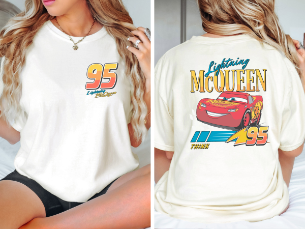 Lighting McQueen Front And Back Comfort Colors Shirt