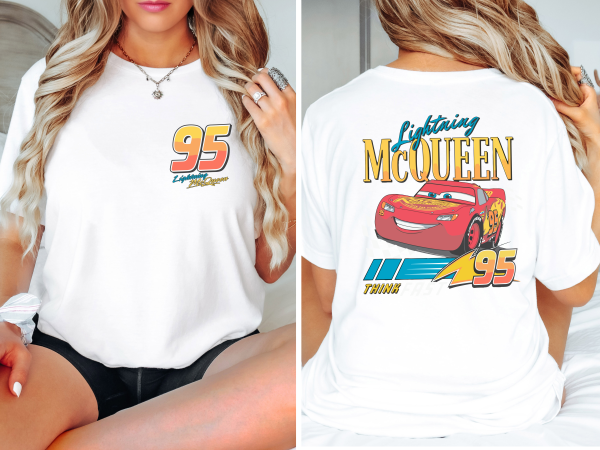 Lighting McQueen Front And Back Comfort Colors Shirt