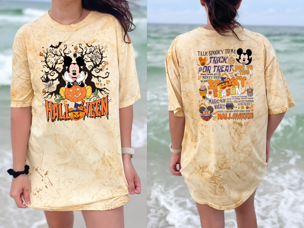 Mickey Halloween Party Front and Back Comfort Colors Shirt