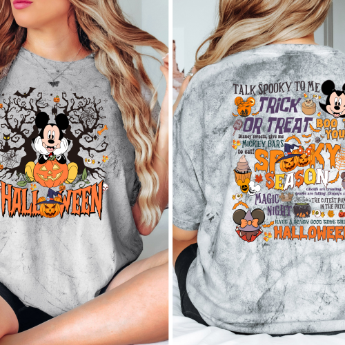 Mickey Halloween Party Front and Back Comfort Colors Colorblast Shirt
