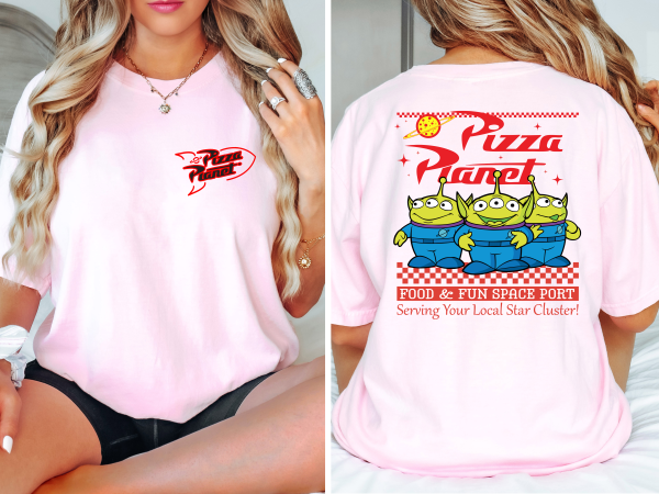 Pizza Planet Toy Story Front And Back Comfort Colors Shirt