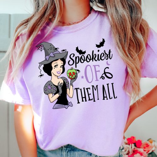 Spookiest Of Them All Snow White Halloween Comfort Colors Shirt