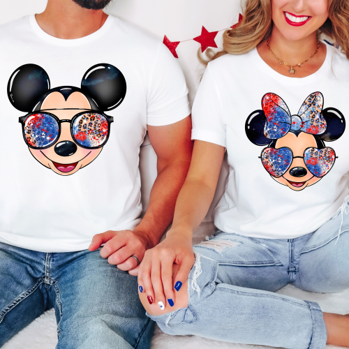 Americana Mickey or Minnie Mouse Shirt-Toddler & Youth