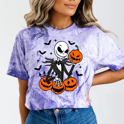 Jack Skellington with Pumpkins Comfort Colors Colorblast Shirt