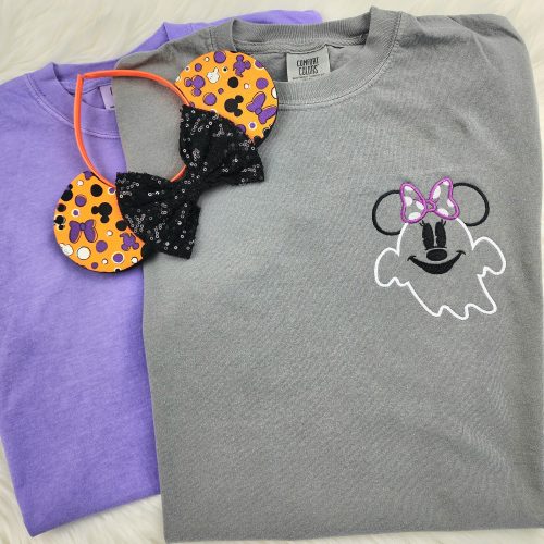 Minnie Ghost Embroidered Shirt