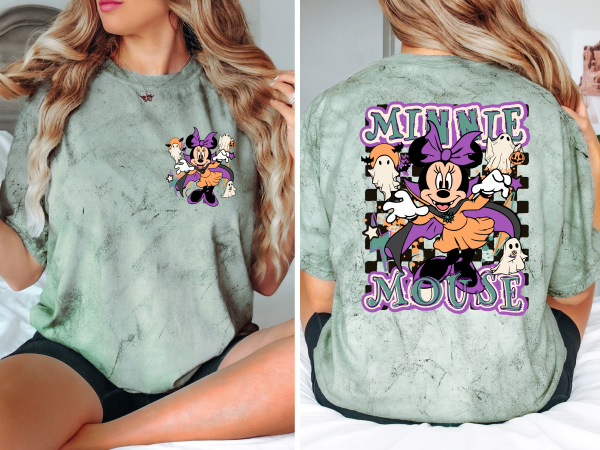 Minnie Mouse Halloween Shirt Front And Back