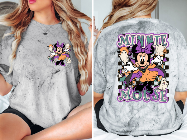 Minnie Mouse Halloween Shirt Front And Back