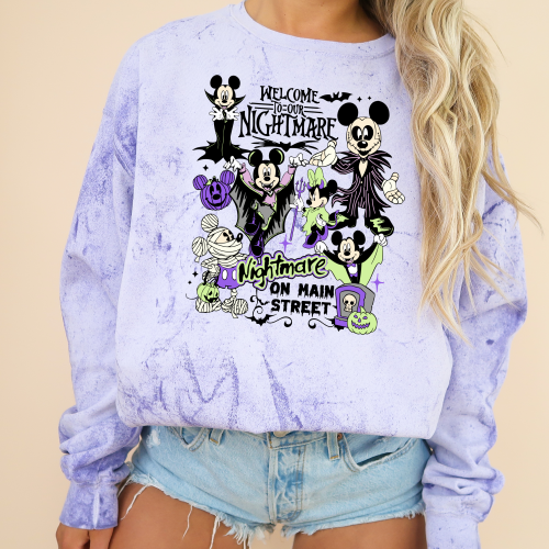 Welcome To Our Nightmare Mickey Halloween Comfort Colors Sweatshirt