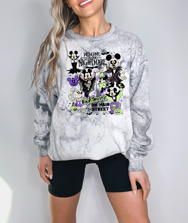 Welcome To Our Nightmare Mickey Halloween Comfort Colors Sweatshirt