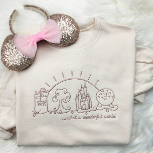 What A Wonderful World Embroidered Sweatshirt