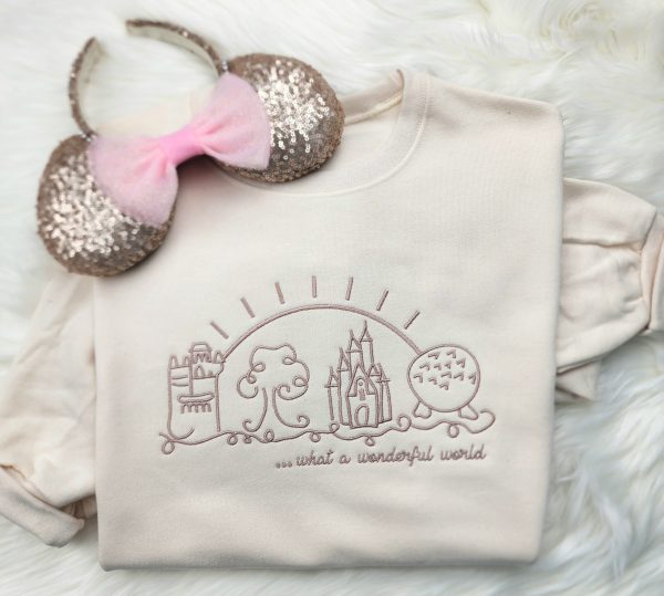 What A Wonderful World Embroidered Sweatshirt