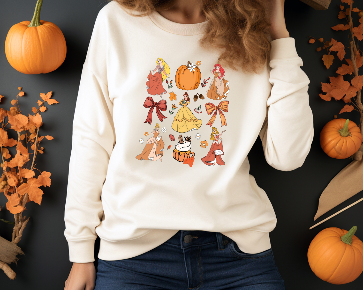 Disney Princesses Coquette Fall Sweatshirt