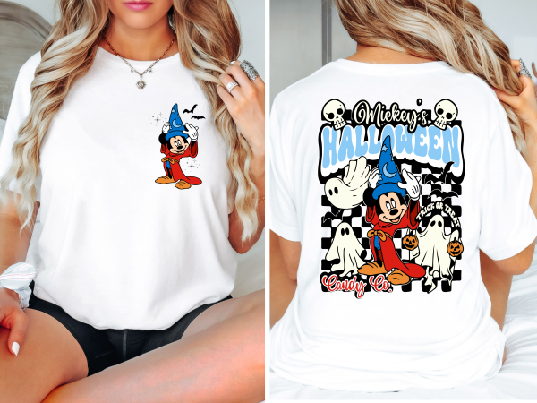 Mickey's Halloween Candy Co. Front And Back Shirt