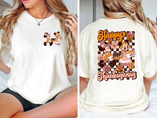 Mickey and Minnie Happy Thanksgiving Shirt