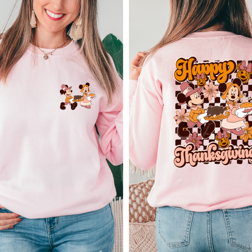 Mickey and Minnie Happy Thanksgiving Sweatshirt