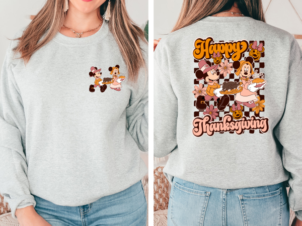 Mickey and Minnie Happy Thanksgiving Sweatshirt