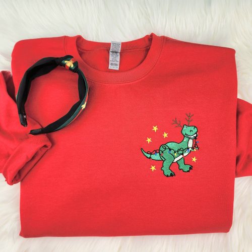 Tree Rex Christmas Embroidered Sweatshirt