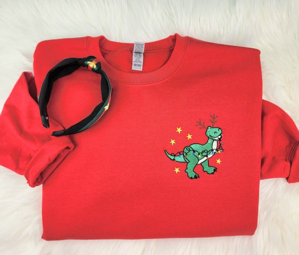 Tree Rex Christmas Embroidered Sweatshirt